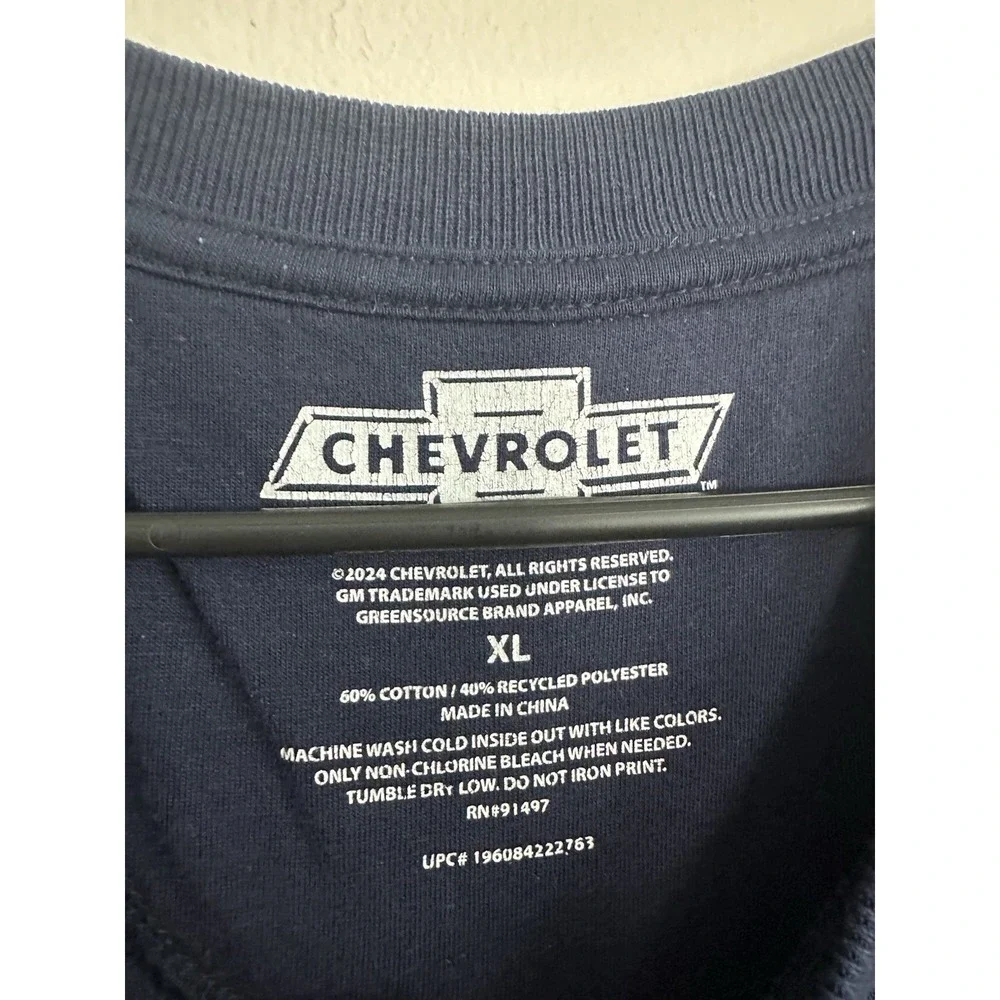 Chevrolet Corvette Crewneck Sweatshirt Men's XL Racing Long Sleeve Racing Logo - Picture 7 of 11
